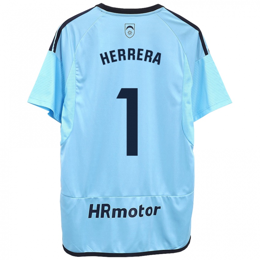 Kinderen Sergio Herrera #1 Blauw Uitshirt Uittenue 2023/24 T-Shirt België