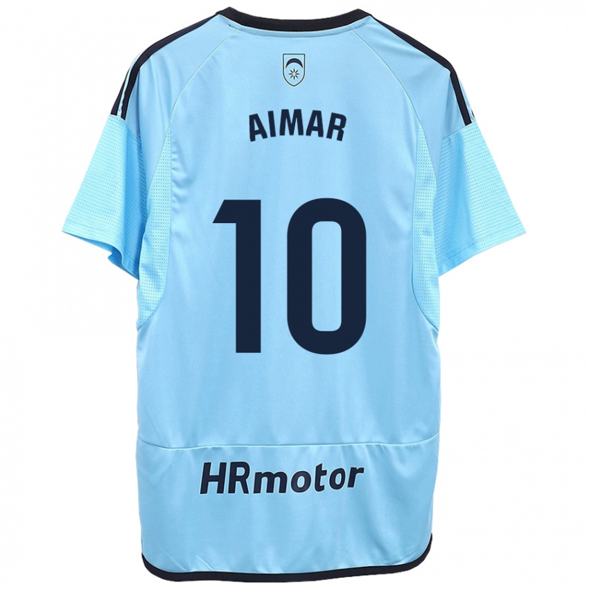 Kinderen Aimar Oroz #10 Blauw Uitshirt Uittenue 2023/24 T-Shirt België