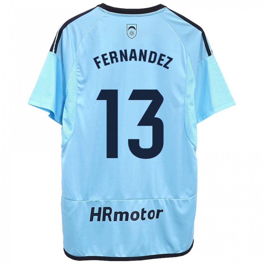 Kinderen Aitor Fernández #13 Blauw Uitshirt Uittenue 2023/24 T-Shirt België