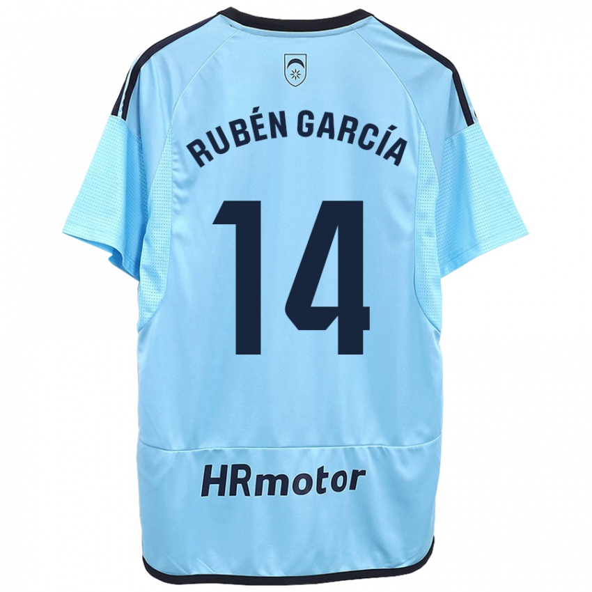 Kinderen Rubén García #14 Blauw Uitshirt Uittenue 2023/24 T-Shirt België