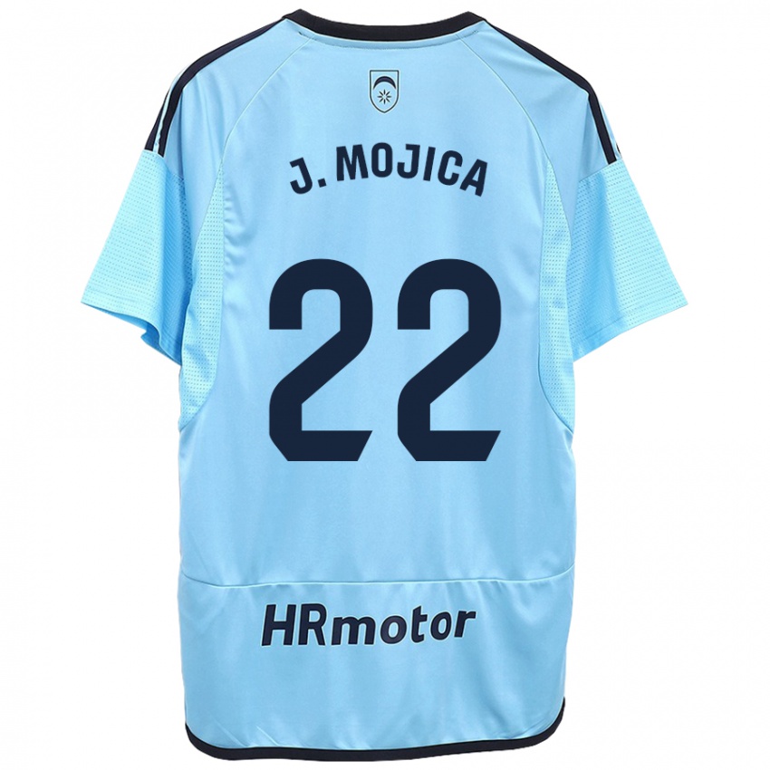 Kinderen Johan Mojica #22 Blauw Uitshirt Uittenue 2023/24 T-Shirt België