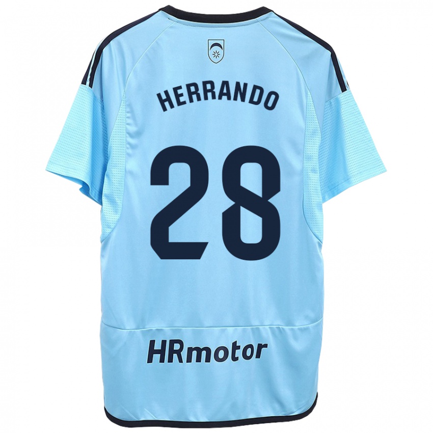 Kinderen Jorge Herrando #28 Blauw Uitshirt Uittenue 2023/24 T-Shirt België