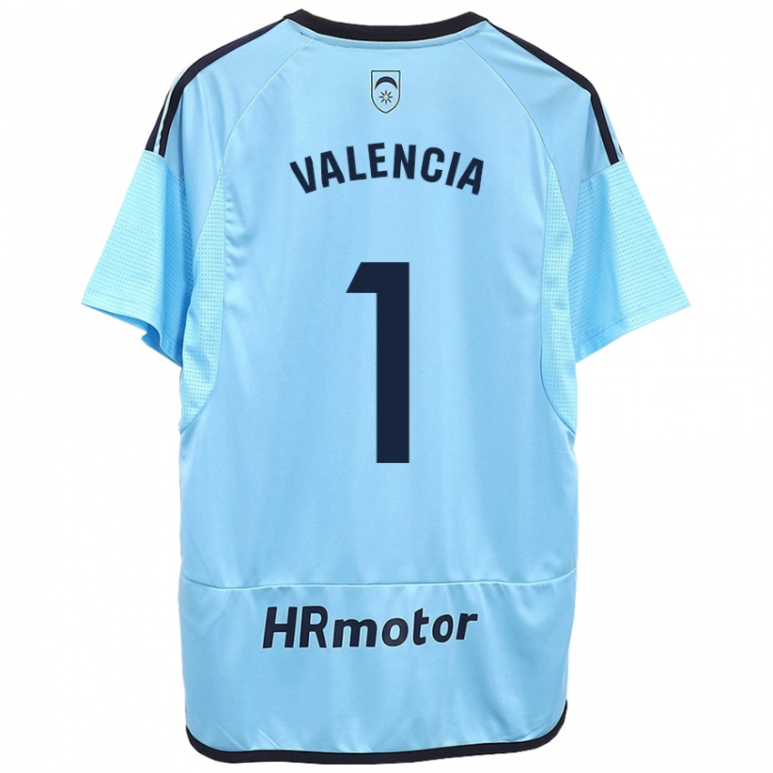 Kinderen Pablo Valencia #1 Blauw Uitshirt Uittenue 2023/24 T-Shirt België