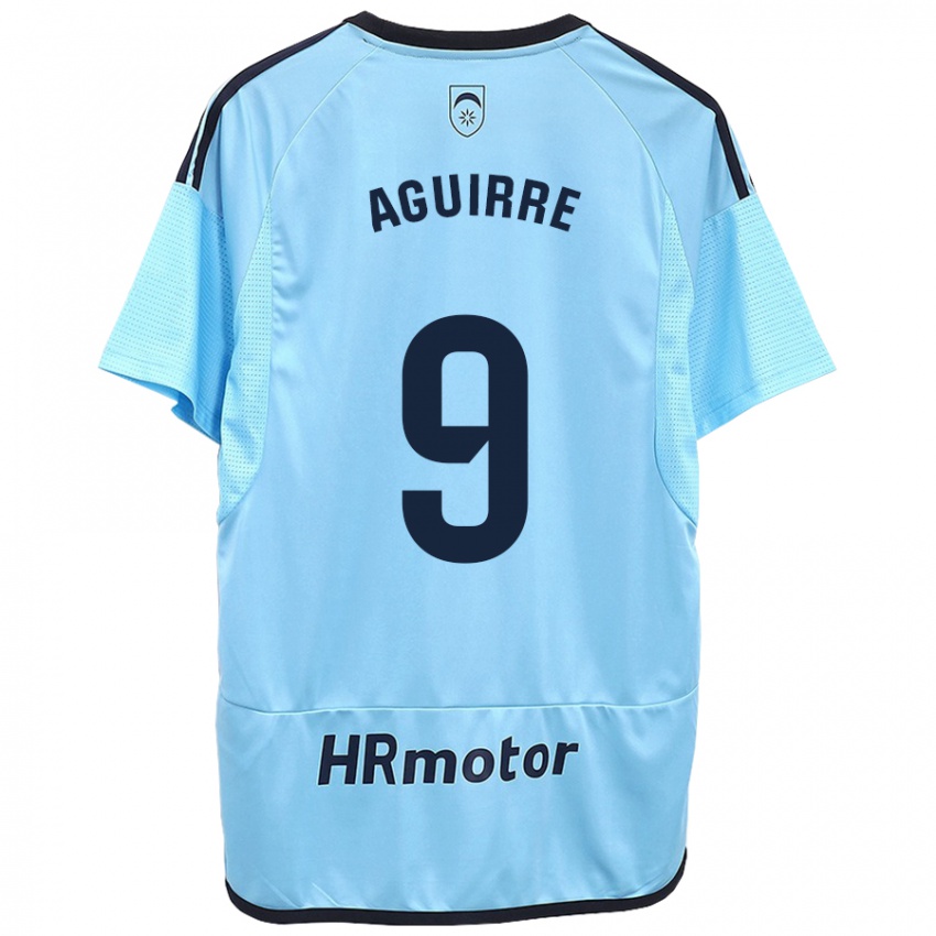 Kinderen Jorge Aguirre #9 Blauw Uitshirt Uittenue 2023/24 T-Shirt België