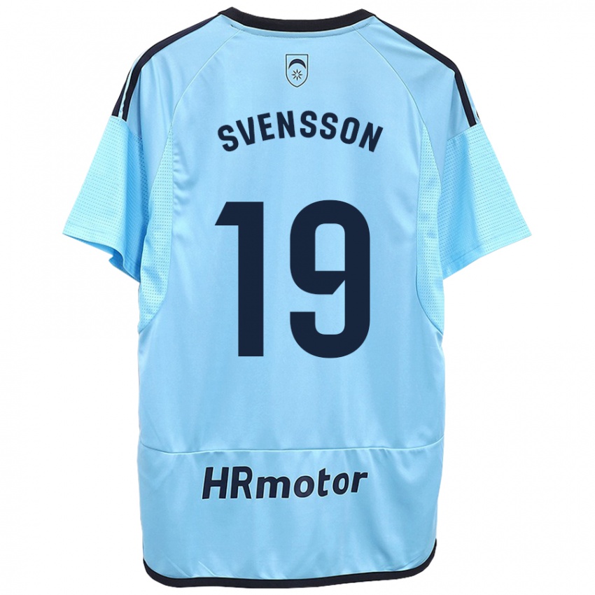 Kinderen Max Svensson #19 Blauw Uitshirt Uittenue 2023/24 T-Shirt België