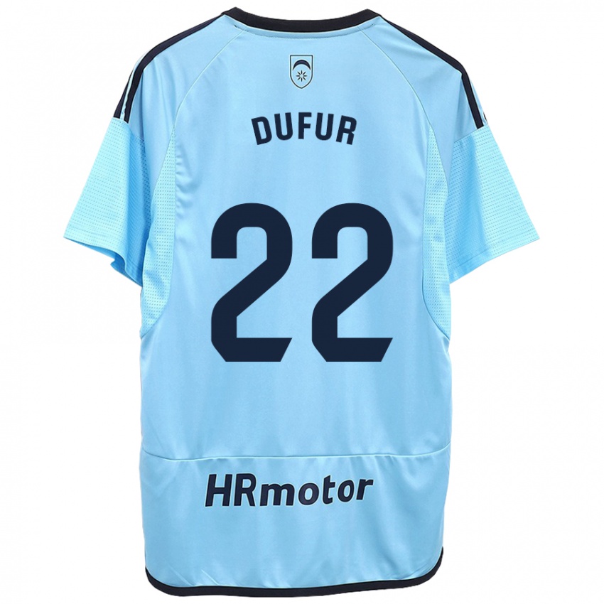 Kinderen Ander Dufur #22 Blauw Uitshirt Uittenue 2023/24 T-Shirt België