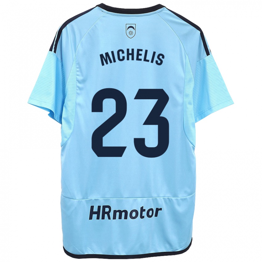 Kinderen Nikolaos Michelis #23 Blauw Uitshirt Uittenue 2023/24 T-Shirt België