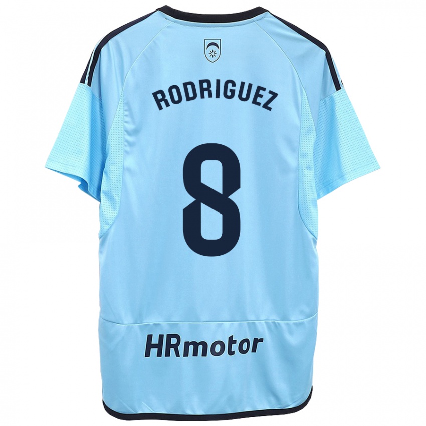 Kinderen Vanessa Rodríguez Iribarren #8 Blauw Uitshirt Uittenue 2023/24 T-Shirt België