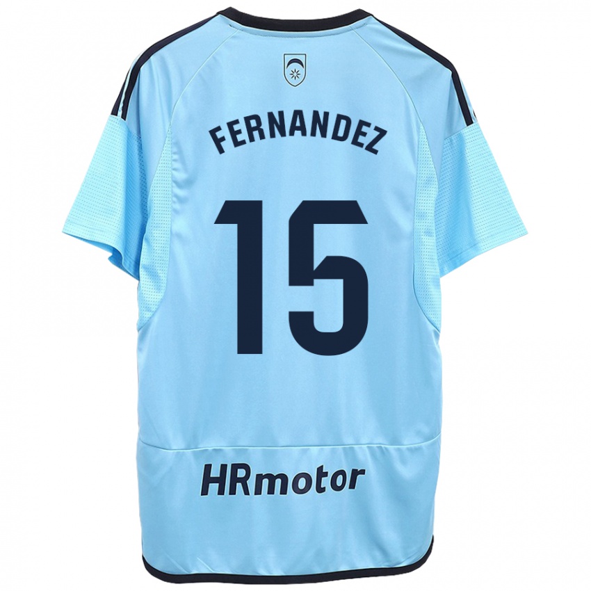 Kinderen Leyre Fernández Sánchez #15 Blauw Uitshirt Uittenue 2023/24 T-Shirt België