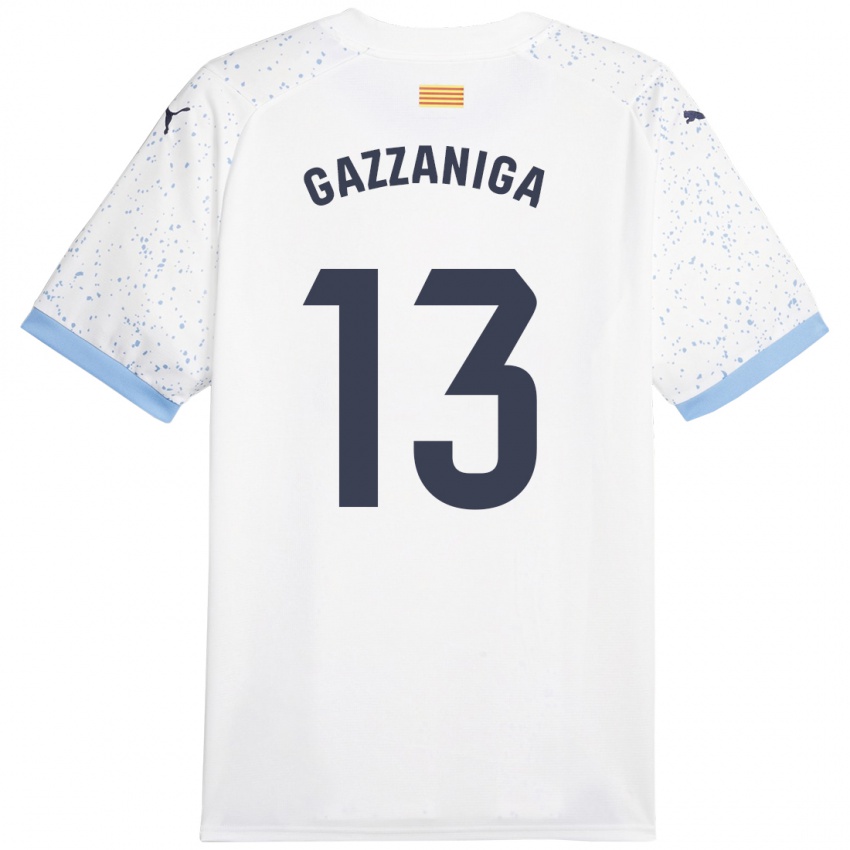 Kinderen Paulo Gazzaniga #13 Wit Uitshirt Uittenue 2023/24 T-Shirt België