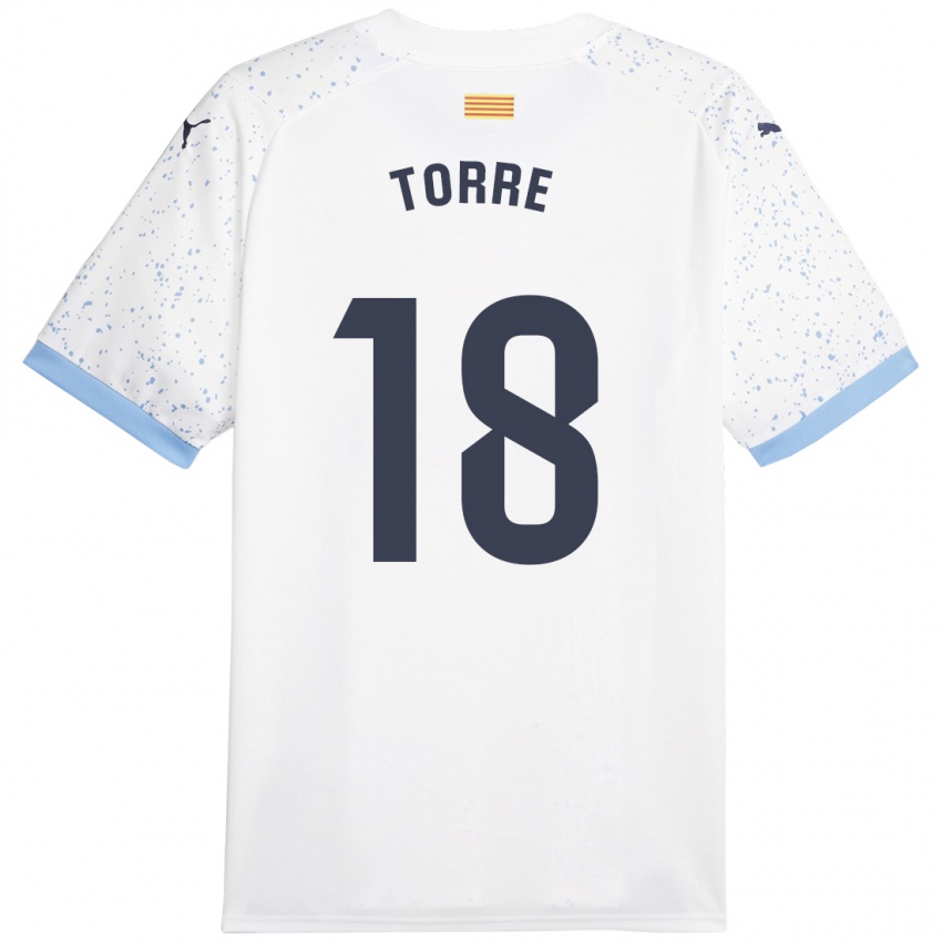 Kinderen Pablo Torre #18 Wit Uitshirt Uittenue 2023/24 T-Shirt België