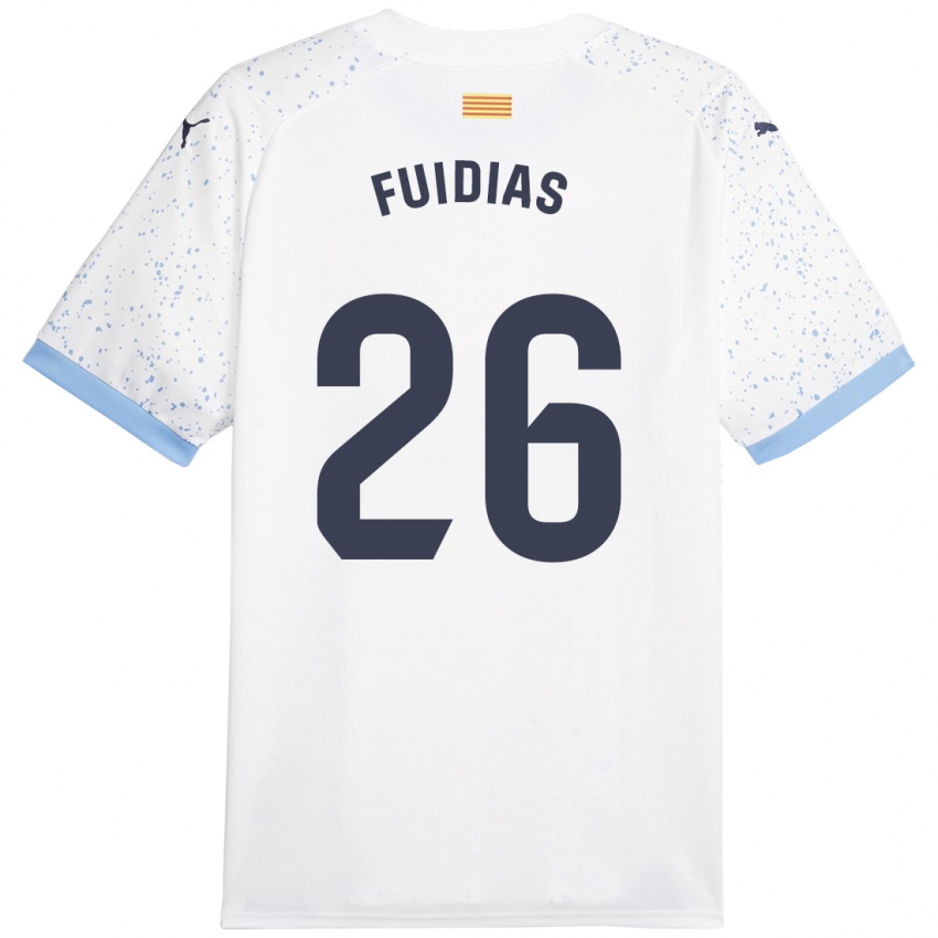 Kinderen Toni Fuidias #26 Wit Uitshirt Uittenue 2023/24 T-Shirt België