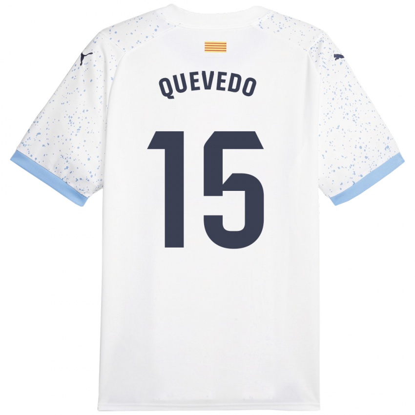 Kinderen Erik Quevedo #15 Wit Uitshirt Uittenue 2023/24 T-Shirt België