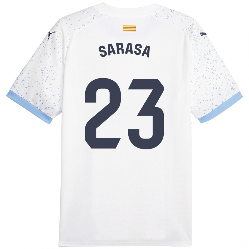 Kinderen Javier Sarasa #23 Wit Uitshirt Uittenue 2023/24 T-Shirt België