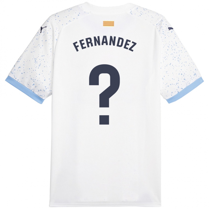 Kinderen Marc Fernández #0 Wit Uitshirt Uittenue 2023/24 T-Shirt België