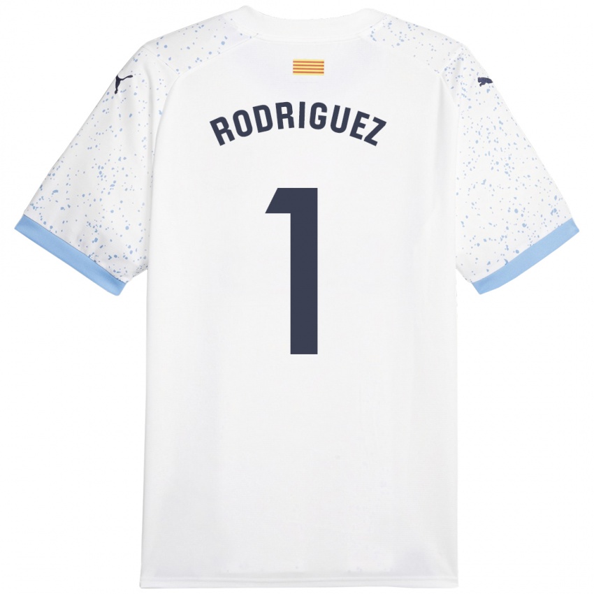 Kinderen Maria Rodríguez #1 Wit Uitshirt Uittenue 2023/24 T-Shirt België