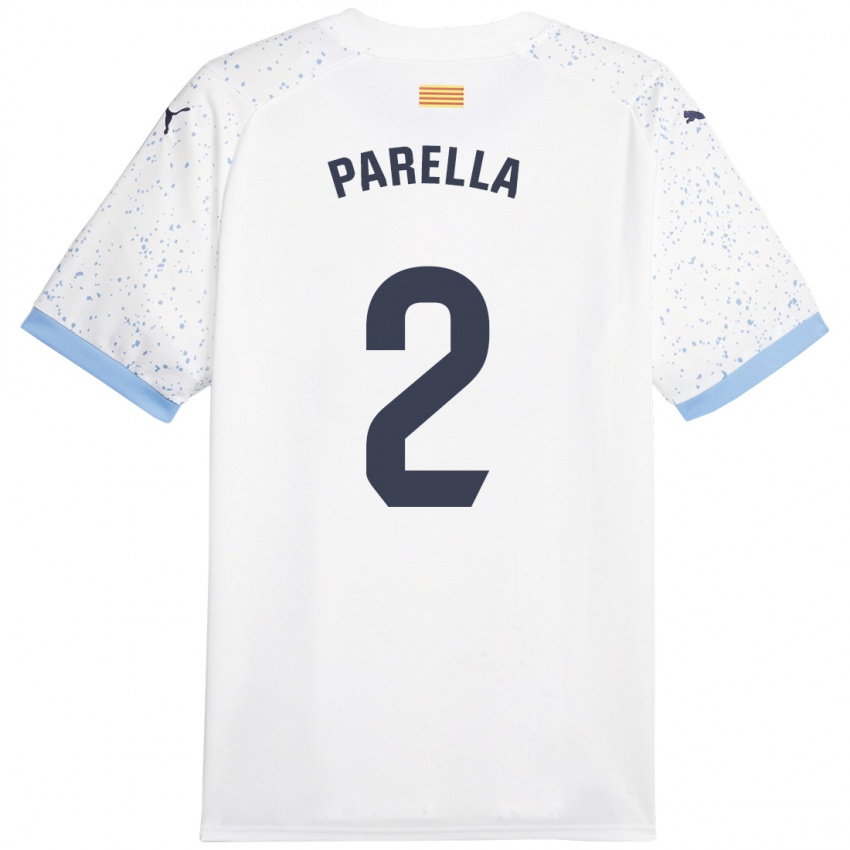 Kinderen Virginia Parella #2 Wit Uitshirt Uittenue 2023/24 T-Shirt België