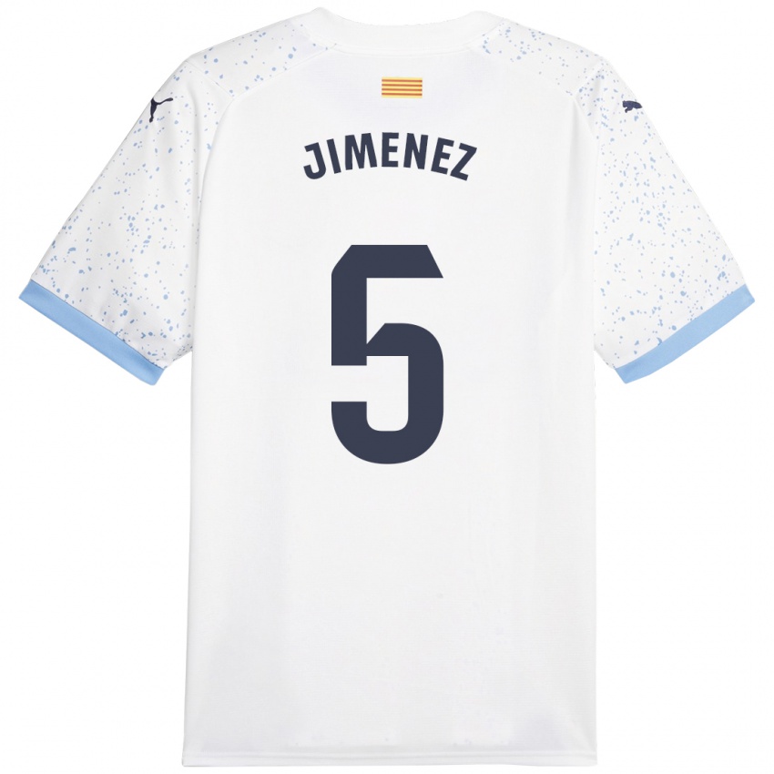 Kinderen Ángela Jiménez #5 Wit Uitshirt Uittenue 2023/24 T-Shirt België