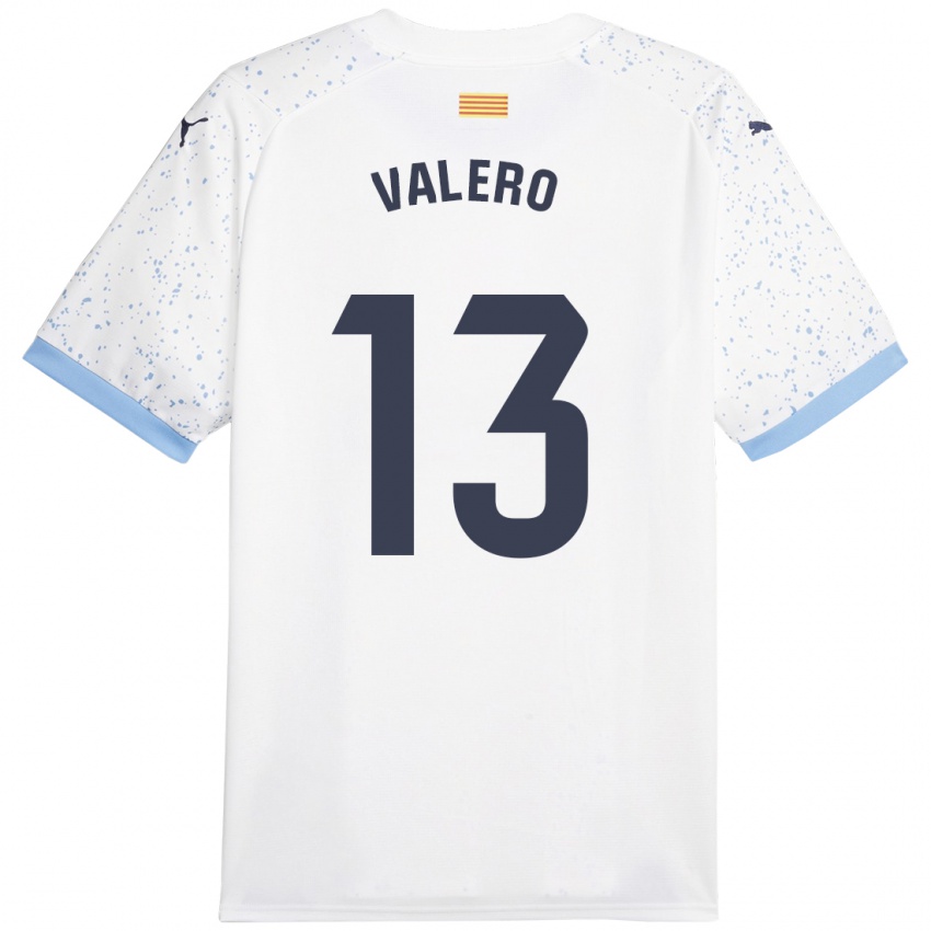 Kinderen Eliana Valero #13 Wit Uitshirt Uittenue 2023/24 T-Shirt België