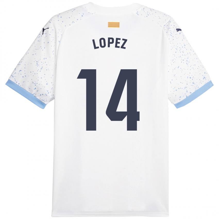 Kinderen Judith López #14 Wit Uitshirt Uittenue 2023/24 T-Shirt België