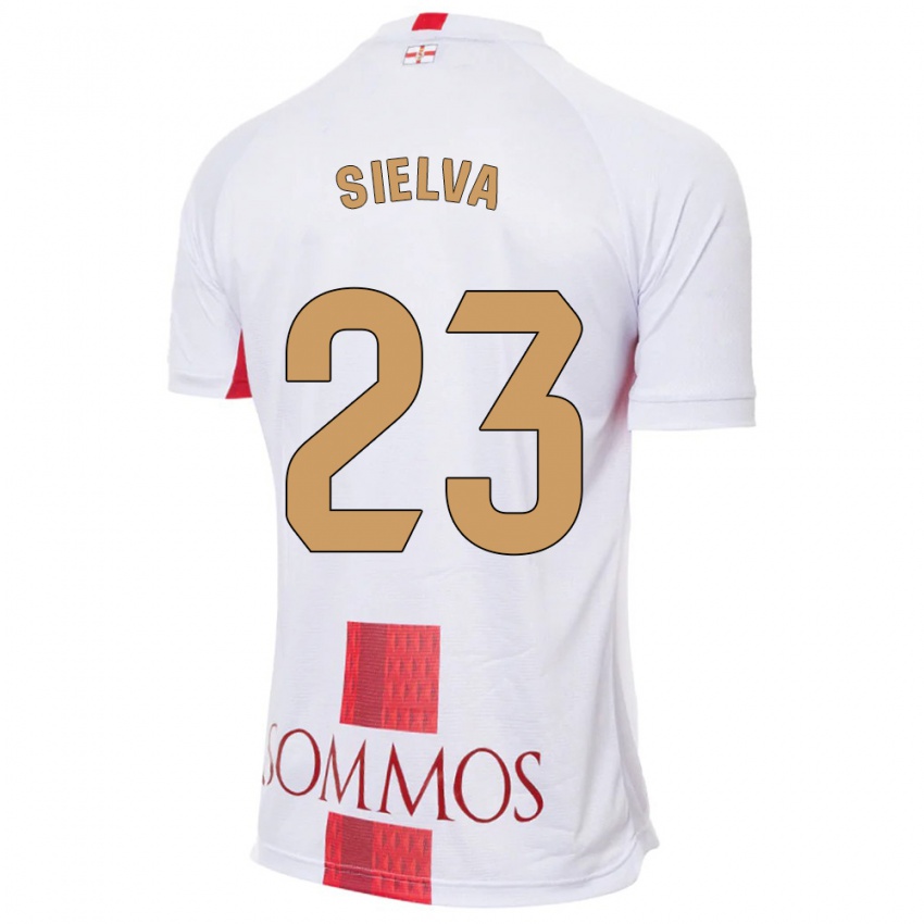 Kinderen Óscar Sielva #23 Wit Uitshirt Uittenue 2023/24 T-Shirt België