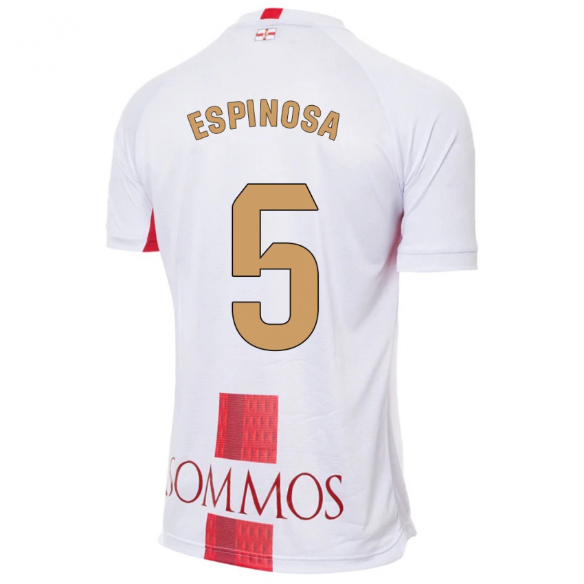 Kinderen Diego Espinosa #5 Wit Uitshirt Uittenue 2023/24 T-Shirt België