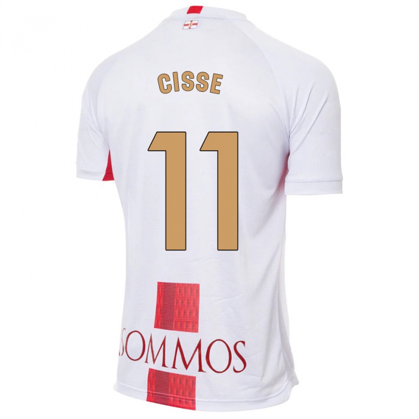 Kinderen Bakary Cissé #11 Wit Uitshirt Uittenue 2023/24 T-Shirt België