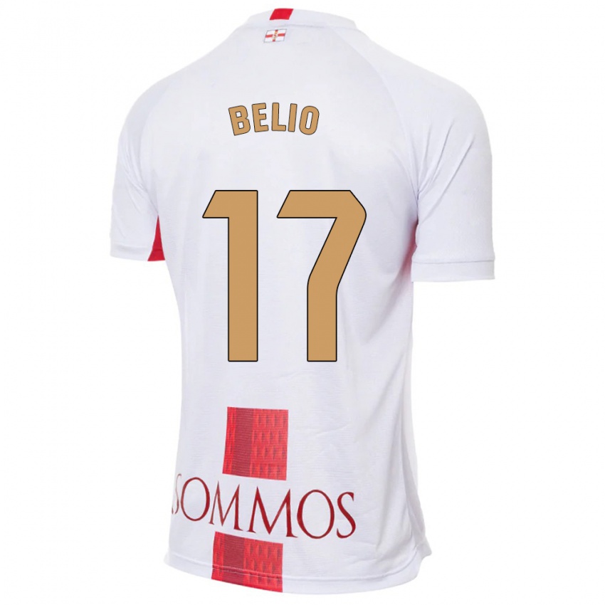 Kinderen Marta Belio #17 Wit Uitshirt Uittenue 2023/24 T-Shirt België