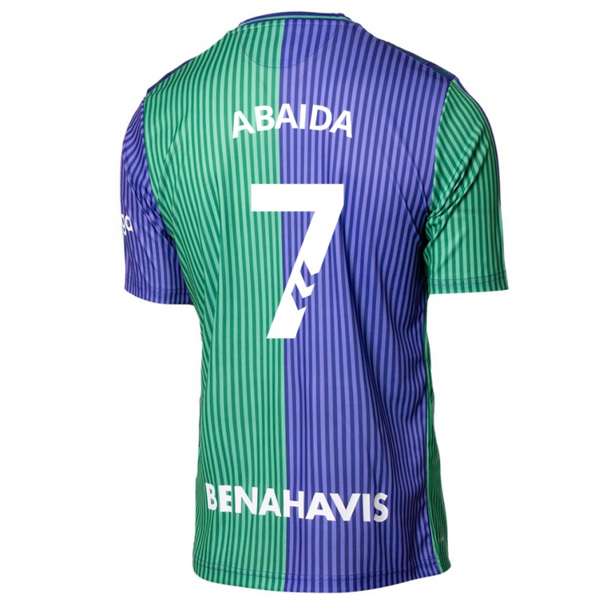 Kinderen Haitam Abaida #7 Groen Blauw Uitshirt Uittenue 2023/24 T-Shirt België