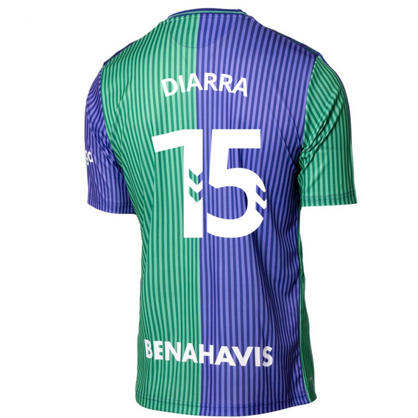 Kinderen Moussa Diarra #15 Groen Blauw Uitshirt Uittenue 2023/24 T-Shirt België