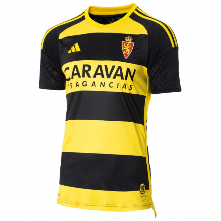 Kinder Cristian Álvarez #1 Schwarz Gelb Auswärtstrikot Trikot 2023/24 T-Shirt Belgien