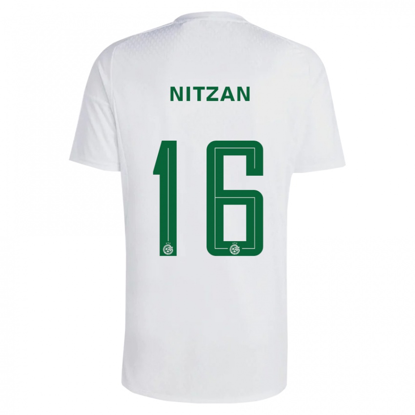 Kinderen Itamar Nitzan #16 Groen Blauw Uitshirt Uittenue 2023/24 T-Shirt België