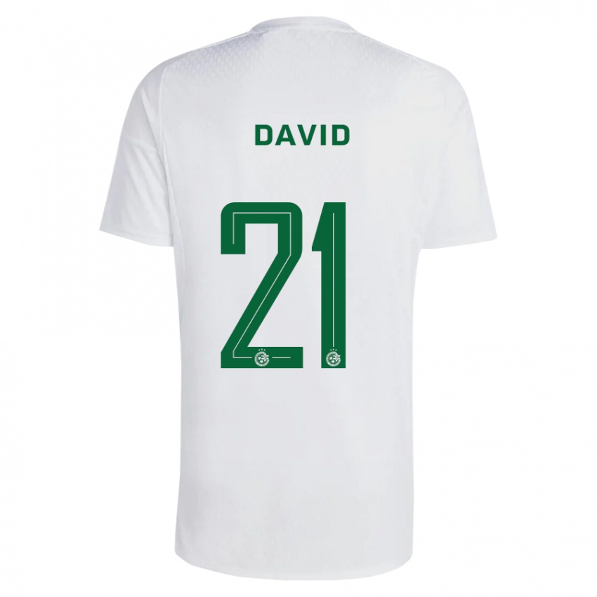 Kinderen Dean David #21 Groen Blauw Uitshirt Uittenue 2023/24 T-Shirt België