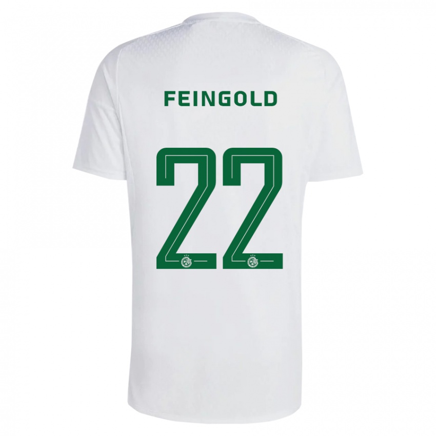 Kinderen Ilay Feingold #22 Groen Blauw Uitshirt Uittenue 2023/24 T-Shirt België