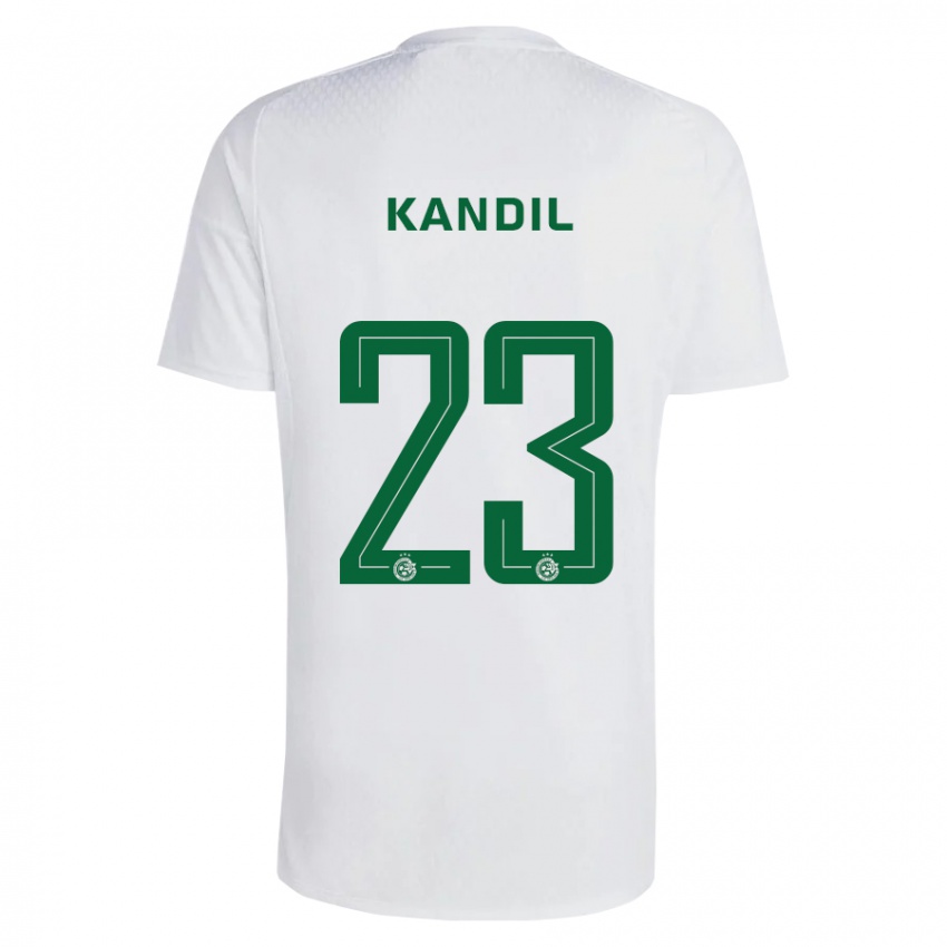 Kinderen Maor Kandil #23 Groen Blauw Uitshirt Uittenue 2023/24 T-Shirt België