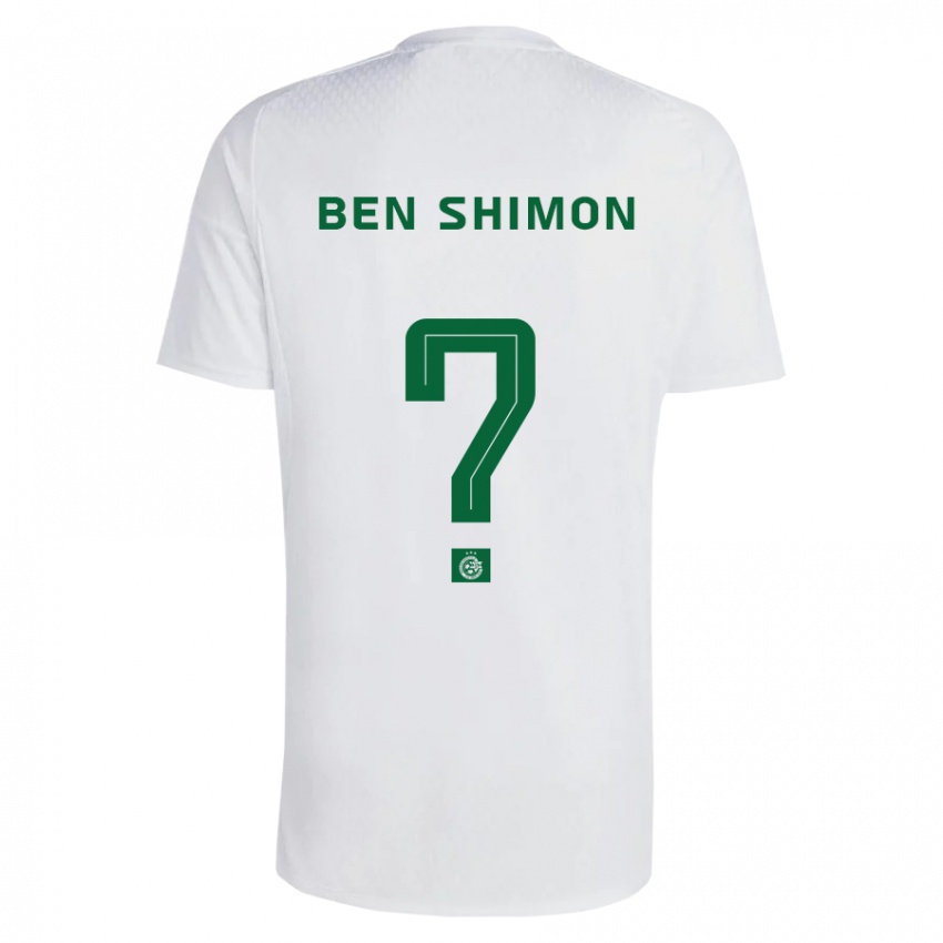 Kinderen Elad Ben Shimon #0 Groen Blauw Uitshirt Uittenue 2023/24 T-Shirt België