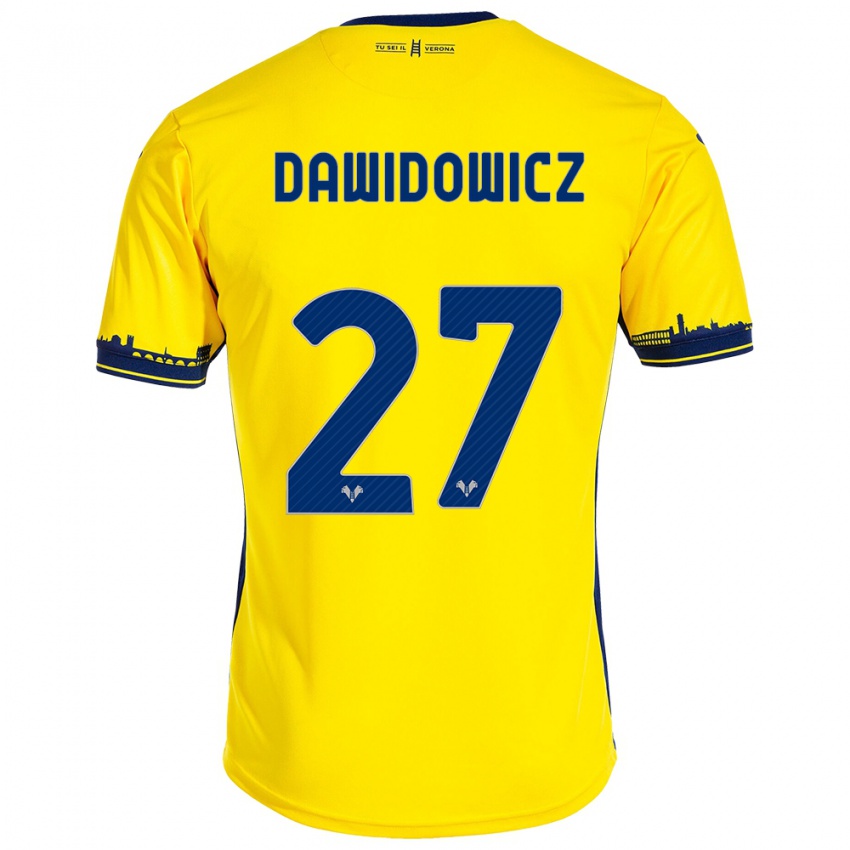 Kinderen Pawel Dawidowicz #27 Geel Uitshirt Uittenue 2023/24 T-Shirt België