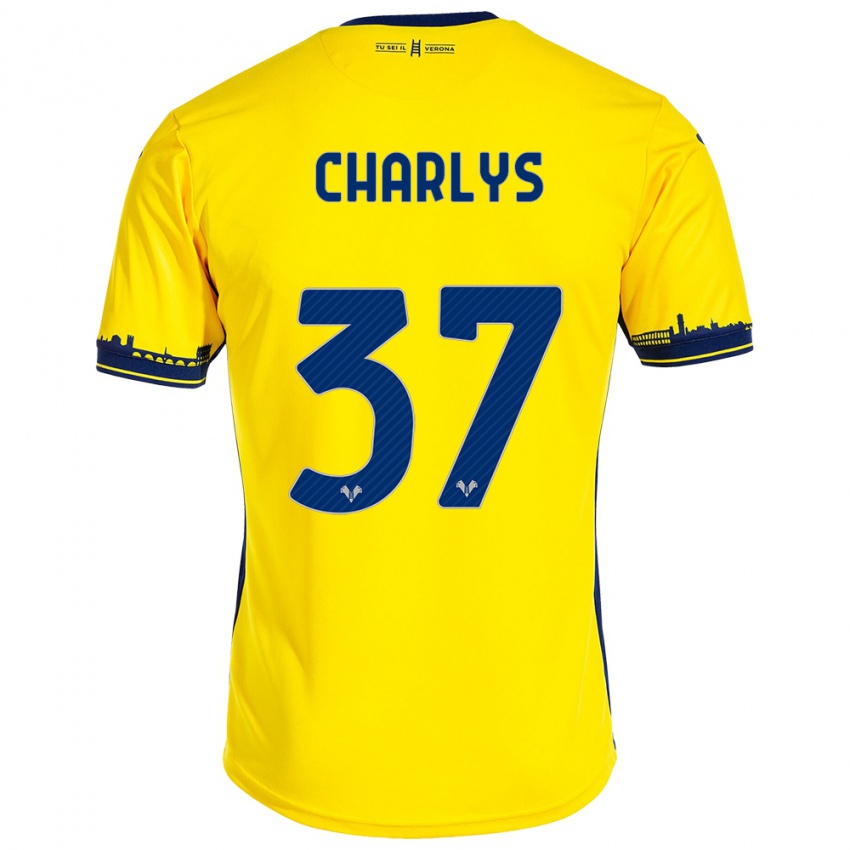 Kinderen Charlys #37 Geel Uitshirt Uittenue 2023/24 T-Shirt België