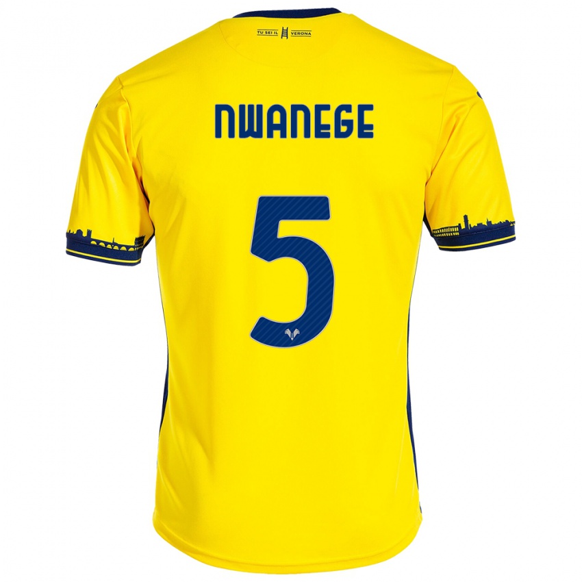 Kinderen Karlson Nwanege #5 Geel Uitshirt Uittenue 2023/24 T-Shirt België