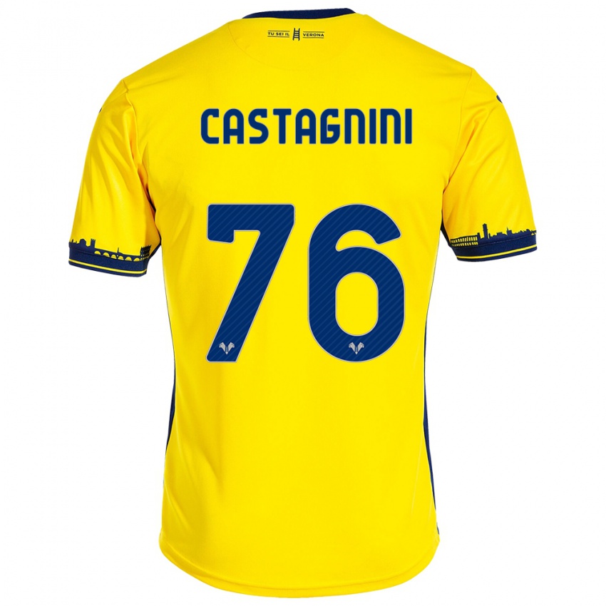 Kinderen Mirko Castagnini #76 Geel Uitshirt Uittenue 2023/24 T-Shirt België