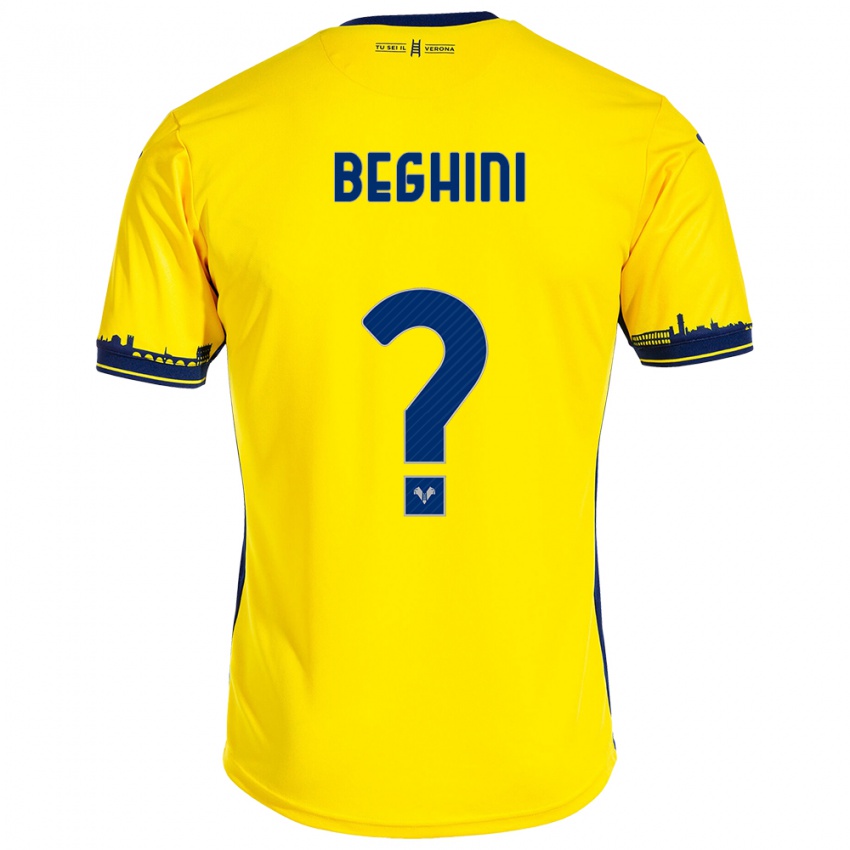 Kinderen Alessandro Beghini #0 Geel Uitshirt Uittenue 2023/24 T-Shirt België