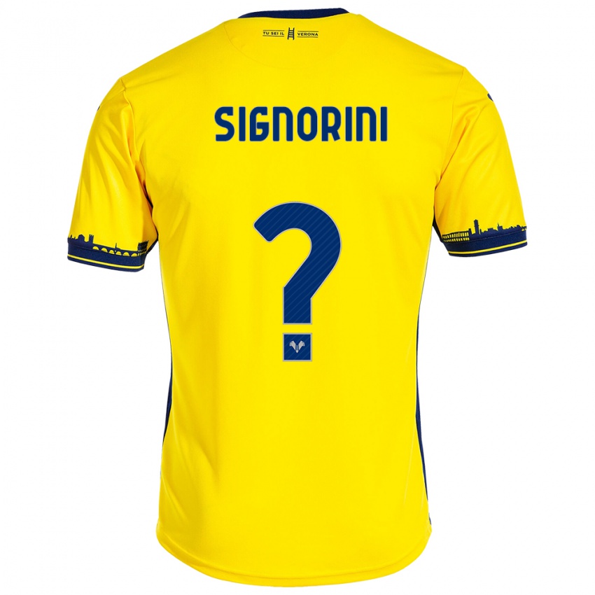 Kinderen Simone Signorini #0 Geel Uitshirt Uittenue 2023/24 T-Shirt België