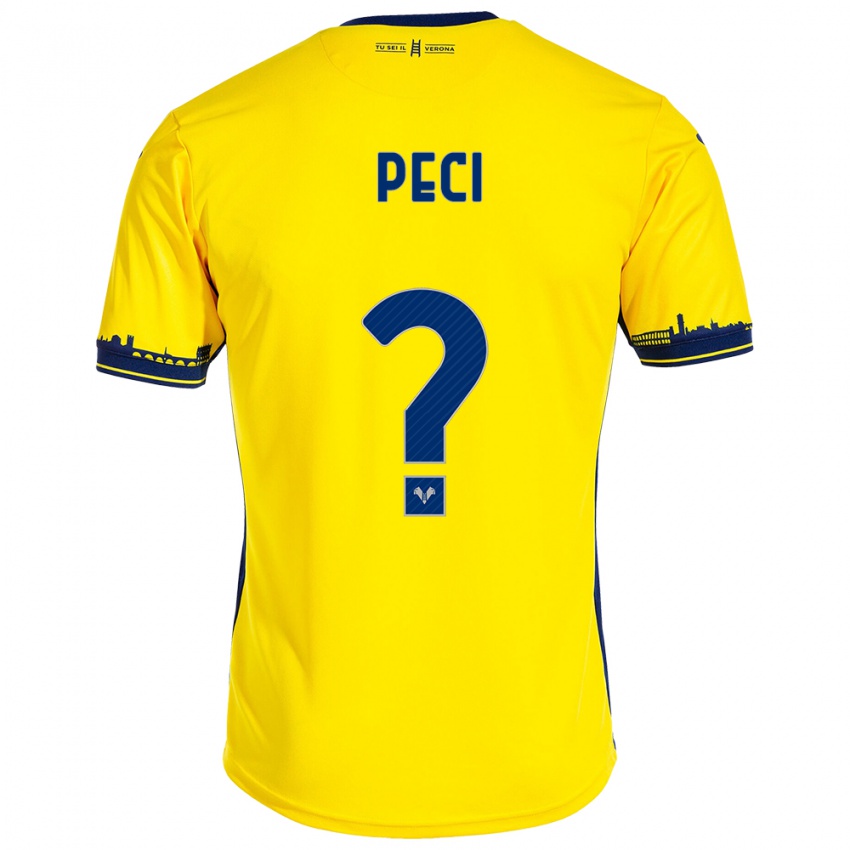 Kinderen Jurgen Peci #0 Geel Uitshirt Uittenue 2023/24 T-Shirt België