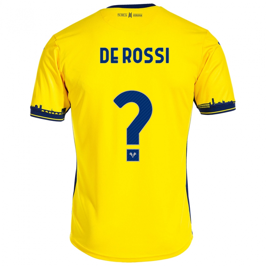 Kinderen Michele De Rossi #0 Geel Uitshirt Uittenue 2023/24 T-Shirt België