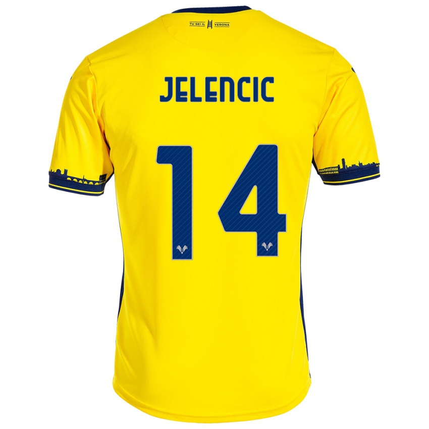 Kinderen Ana Jelencic #14 Geel Uitshirt Uittenue 2023/24 T-Shirt België