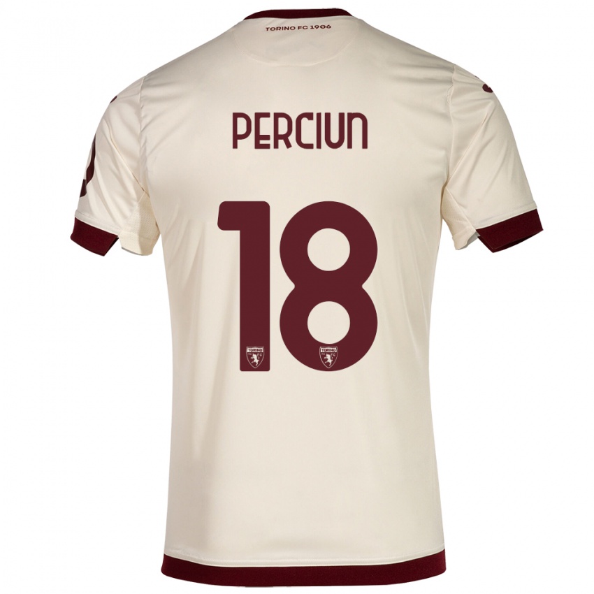 Kinder Sergiu Perciun #18 Sekt Auswärtstrikot Trikot 2023/24 T-Shirt Belgien