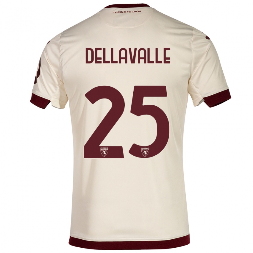 Kinderen Alessandro Dellavalle #25 Champagne Uitshirt Uittenue 2023/24 T-Shirt België