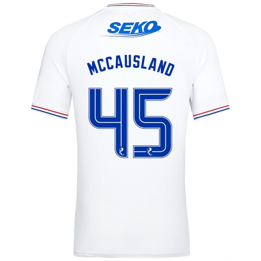 Kinderen Ross Mccausland #45 Wit Uitshirt Uittenue 2023/24 T-Shirt België