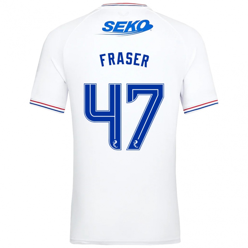 Kinderen Robbie Fraser #47 Wit Uitshirt Uittenue 2023/24 T-Shirt België