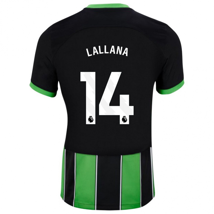 Kinderen Adam Lallana #14 Zwart Groen Uitshirt Uittenue 2023/24 T-Shirt België